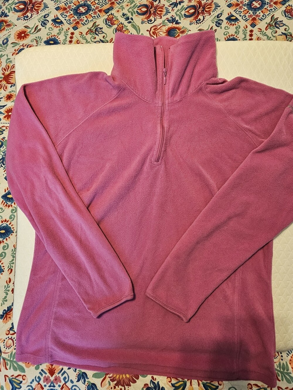 Columbia Women's Glacial IV Half Zip Microfleece Pullover Pink Size XL Warm Euc
